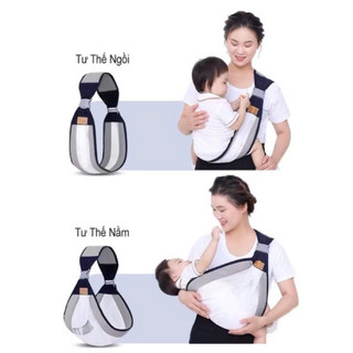 Địu lưới cho bé, địu lưới thoáng khí nhiều tư thế