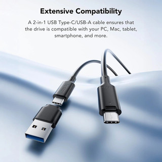 SSD Di Động Lexar ES3 1TB/2TB USB 3.2 Gen 2 Tốc Độ 1050MB/s - Bảo hành 36 tháng