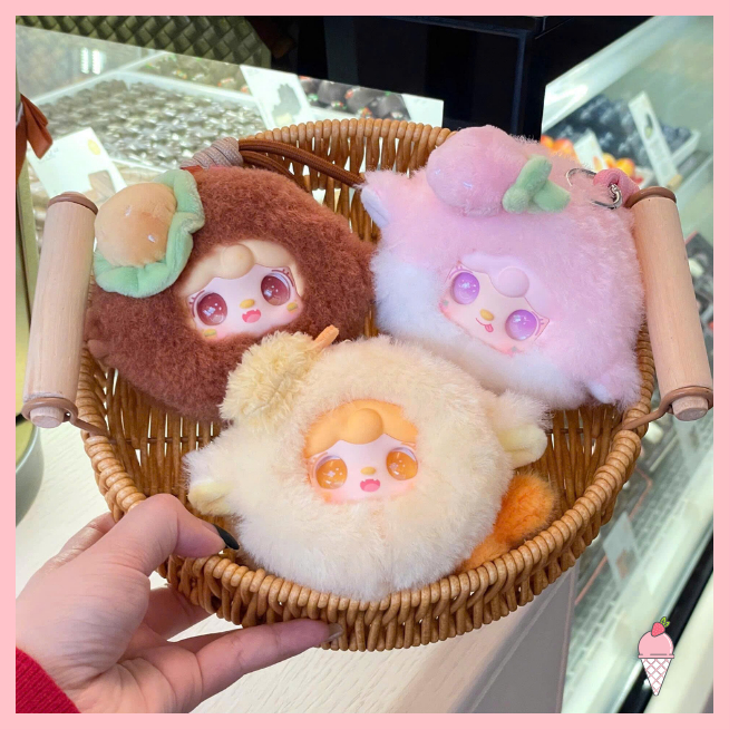 [Hỏa tốc HCM] Móc khóa gấu bông Yooki Mirror Comb Series Heat Charging Station Blind Box Plush Doll