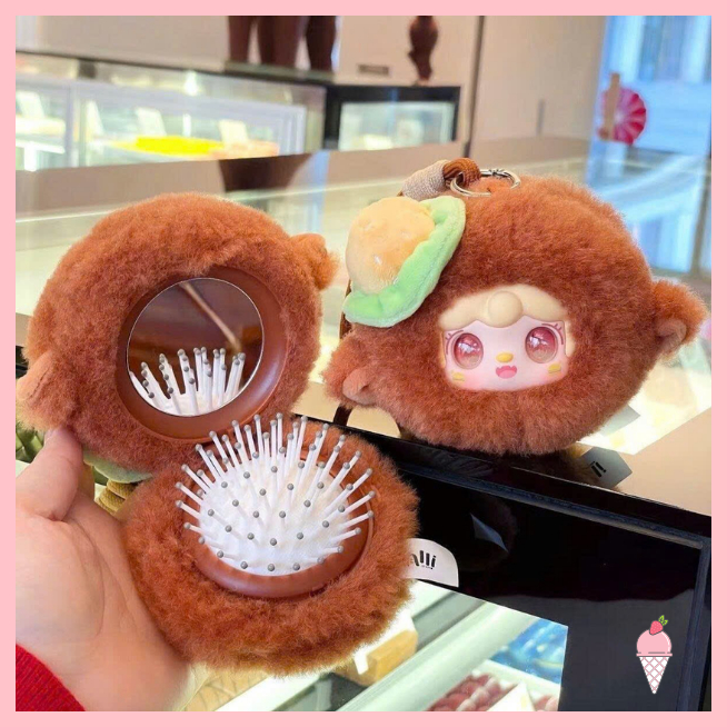 [Hỏa tốc HCM] Móc khóa gấu bông Yooki Mirror Comb Series Heat Charging Station Blind Box Plush Doll