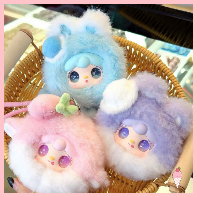 [Hỏa tốc HCM] Móc khóa gấu bông Yooki Mirror Comb Series Heat Charging Station Blind Box Plush Doll
