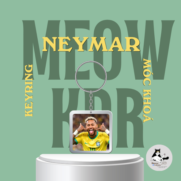 Móc khoá/Keyring cầu thủ Neymar Ngôi Sao Bóng Đá Thể Thao