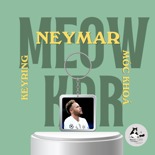 Móc khoá/Keyring cầu thủ Neymar Ngôi Sao Bóng Đá Thể Thao
