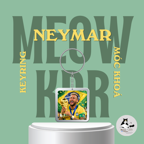 Móc khoá/Keyring cầu thủ Neymar Ngôi Sao Bóng Đá Thể Thao
