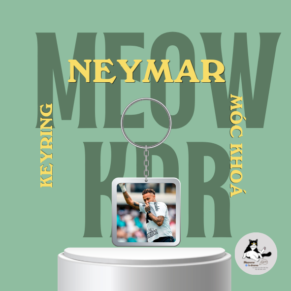 Móc khoá/Keyring cầu thủ Neymar Ngôi Sao Bóng Đá Thể Thao