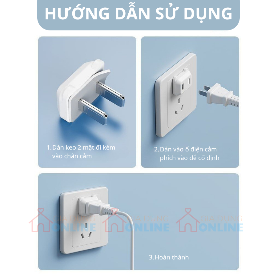 Đầu chuyển chống lỏng chân cắm phích dẹp cho ổ điện