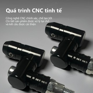 SEAMETAL giá gắn gương xe máy chủ xoay có thể gập lại giá đỡ cho Bộ chuyển đổi gương chiếu hậu sửa đổi mở rộng chiều cao
