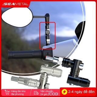 SEAMETAL giá gắn gương xe máy chủ xoay có thể gập lại giá đỡ cho Bộ chuyển đổi gương chiếu hậu sửa đổi mở rộng chiều cao