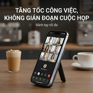 Sạc Dự Phòng Không Dây 10.000mAh - Sạc Từ Tính Siêu Hút 20W Có Chân Đỡ Tiện Lợi, Nhỏ Gọn Bỏ Túi