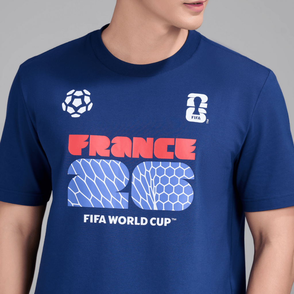 [TẶNG TẤT WC 2026]Áo thun Tshirt nam nữ Cotton Compact World Cup France Edition 26, Áo cổ vũ đội tuyển Pháp thoáng khí