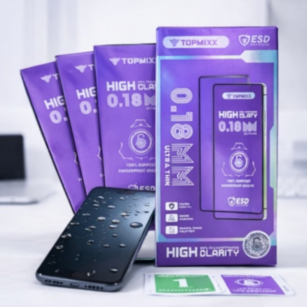Kính Cường Lực TOPMIXX Cho Dòng Samsung S24 Ultra S25 Plus - Full Màn Hình - Hỗ Trợ Cảm Biến Vân Tay