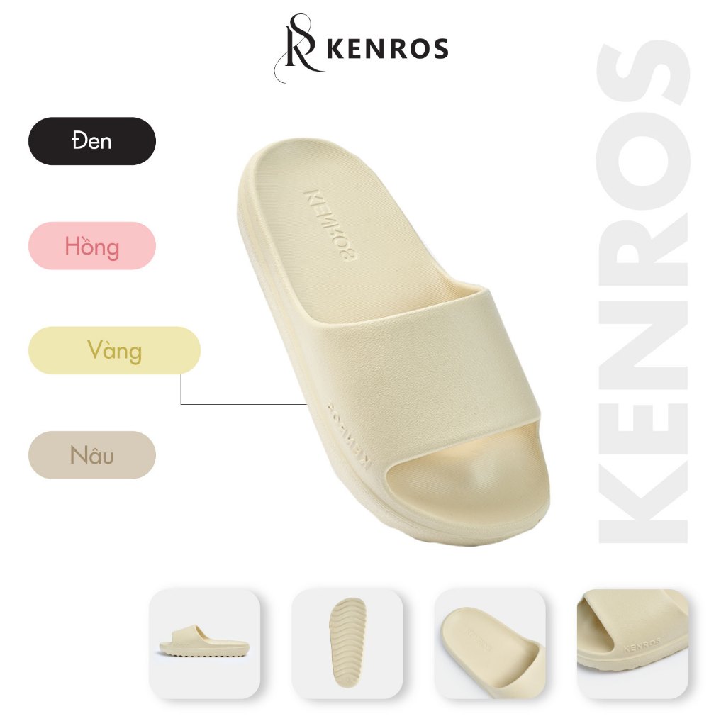 Dép Bánh Mì Nam Nữ Đế Đúc Kenros, Chất Liệu Chống Trượt, Siêu Nhẹ, Mang Thoải Mái,Êm Chân