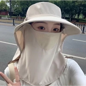Mũ chống nắng 360° với khăn che cổ – Bảo vệ UV, thoáng khí, nhẹ nhàng, tiện lợi.