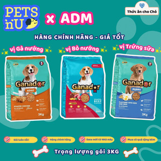 [CHÍNH HÃNG] [GIÁ TỐT] Hạt Ganador cho Chó 3KG – Nhiều Vị Cho Chó con, Chó Trưởng Thành, Dinh Dưỡng Chuẩn Pháp - Kèm quà