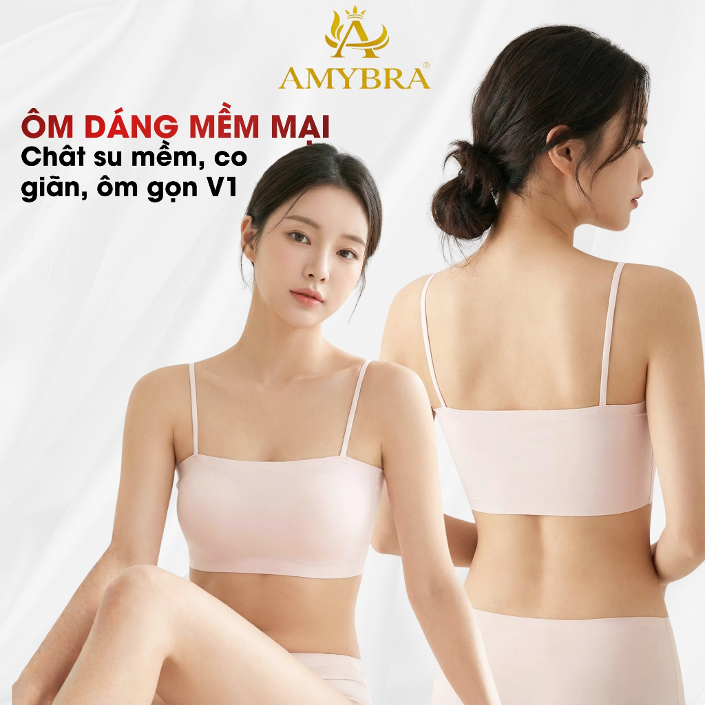 Áo Bra Mút Mỏng Su Trơn Mềm Mại Thoải Mái - Áo 2 Dây Không Gọng Có Mút Đệm Ngực AMYBRA B8881