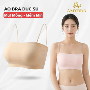 Áo Bra Mút Mỏng Su Trơn Mềm Mại Thoải Mái - Áo 2 Dây Không Gọng Có Mút Đệm Ngực AMYBRA B8881