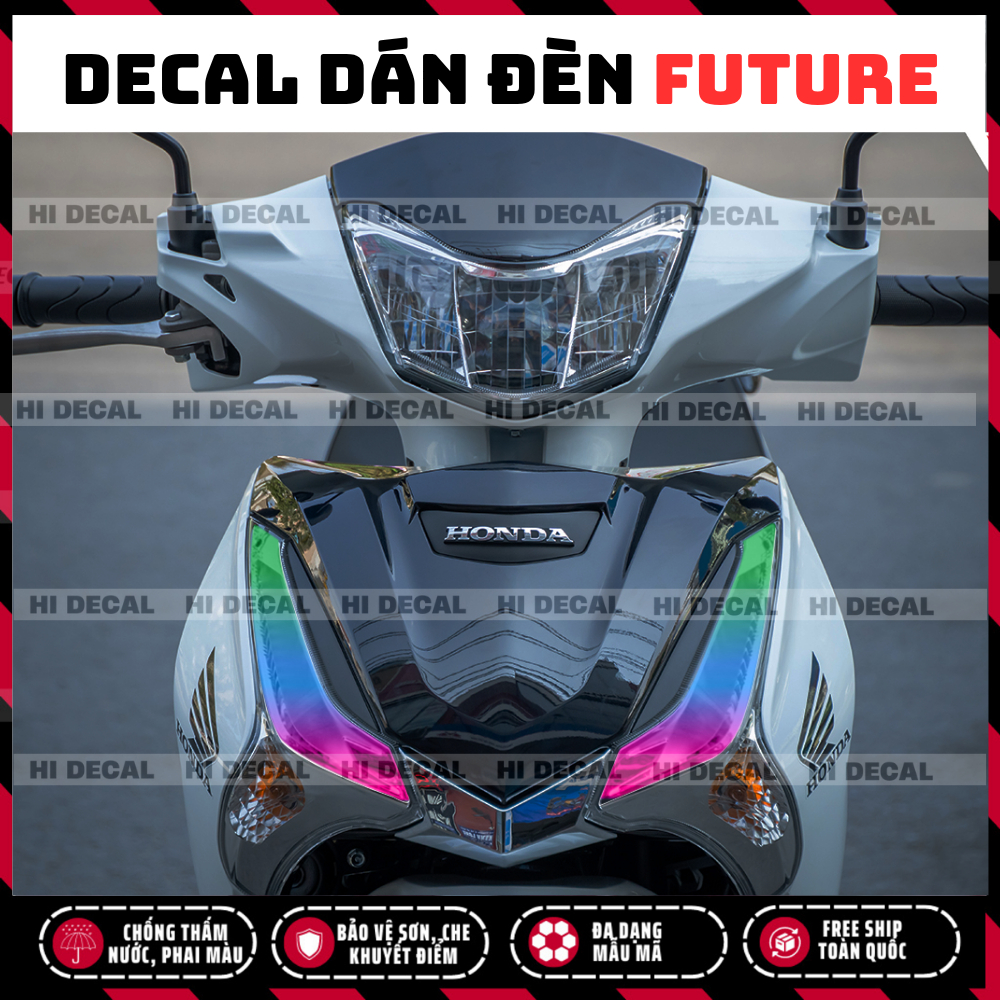 Tem dán đèn FUTURE 2018-2026, decal FUTURE dán bảo vệ đổi màu trang trí, bảo vệ chống xước