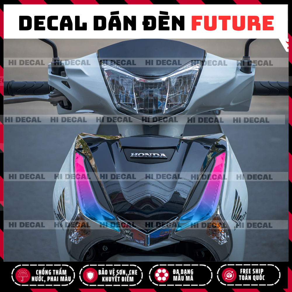Tem dán đèn FUTURE 2018-2026, decal FUTURE dán bảo vệ đổi màu trang trí, bảo vệ chống xước
