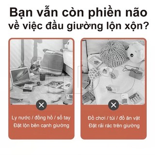Nido Tủ Đầu Giường Gỗ MDF 2 Ngăn Kéo Cao Cấp, Kệ Táp Đầu Giường Tiết Kiệm Diện Tích
