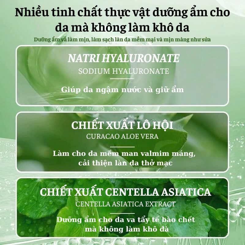 Gel Tẩy Tế Bào Chết Nha Đam Cho Da Nhạy Cảm 100ML – Loại Bỏ Da Chết Nhẹ Nhàng, Dưỡng Ẩm & Giúp Da Sáng Mịn