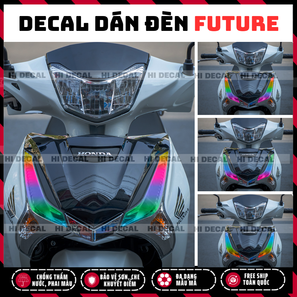 Tem dán đèn FUTURE 2018-2026, decal FUTURE dán bảo vệ đổi màu trang trí, bảo vệ chống xước