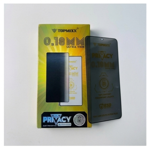 Kính Cường Lực Samsung Chống Nhìn Trộm TOPMIXX 0.18mm - Vân Tay Siêu Nhạy Cho S24/S25 Plus/Ultra