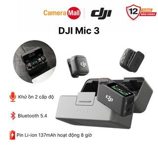 Bộ micro không dây DJI Mic 3 gọn nhẹ, khử ồn thông minh, hiệu suất mạnh mẽ (DJI Mic 3)