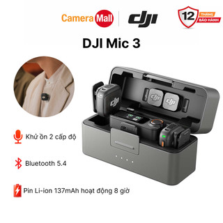 DJI Mic 3 – Bộ micro không dây chuyên nghiệp khử ồn tốt cho vlog, phỏng vấn Chính Hãng