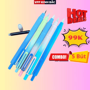 Chỉ 180k/10 Bút Máy Bấm Ngòi F06 Mực Không Xóa - Dùng Cho Học Sinh Tiểu Học Từ Lớp 1-5.
