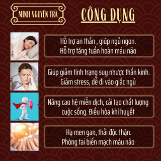 Trà Túi Lọc Ngủ Ngon - Minh Nguyên - ngủ sâu giấc, giảm căng thẳng, tiền đình, mệt mỏi, an thần, tiền đình - Túi 50 lọc