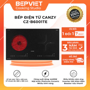 Bếp điện từ Canzy CZ-B6001TE [GIÁ SIÊU RẺ] Bếp có thể nấu được tất cả các loại nồi, inverter tiết kiệm điện