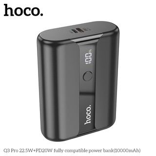 Pin Dự Phòng Hoco Q3 Pro 10000 USB-A QC 3.0 22.5W và TypeC PD 20W, Thiết kế nhỏ gọn (Đen)