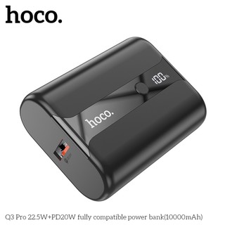 Pin Dự Phòng Hoco Q3 Pro 10000 USB-A QC 3.0 22.5W và TypeC PD 20W, Thiết kế nhỏ gọn (Đen)