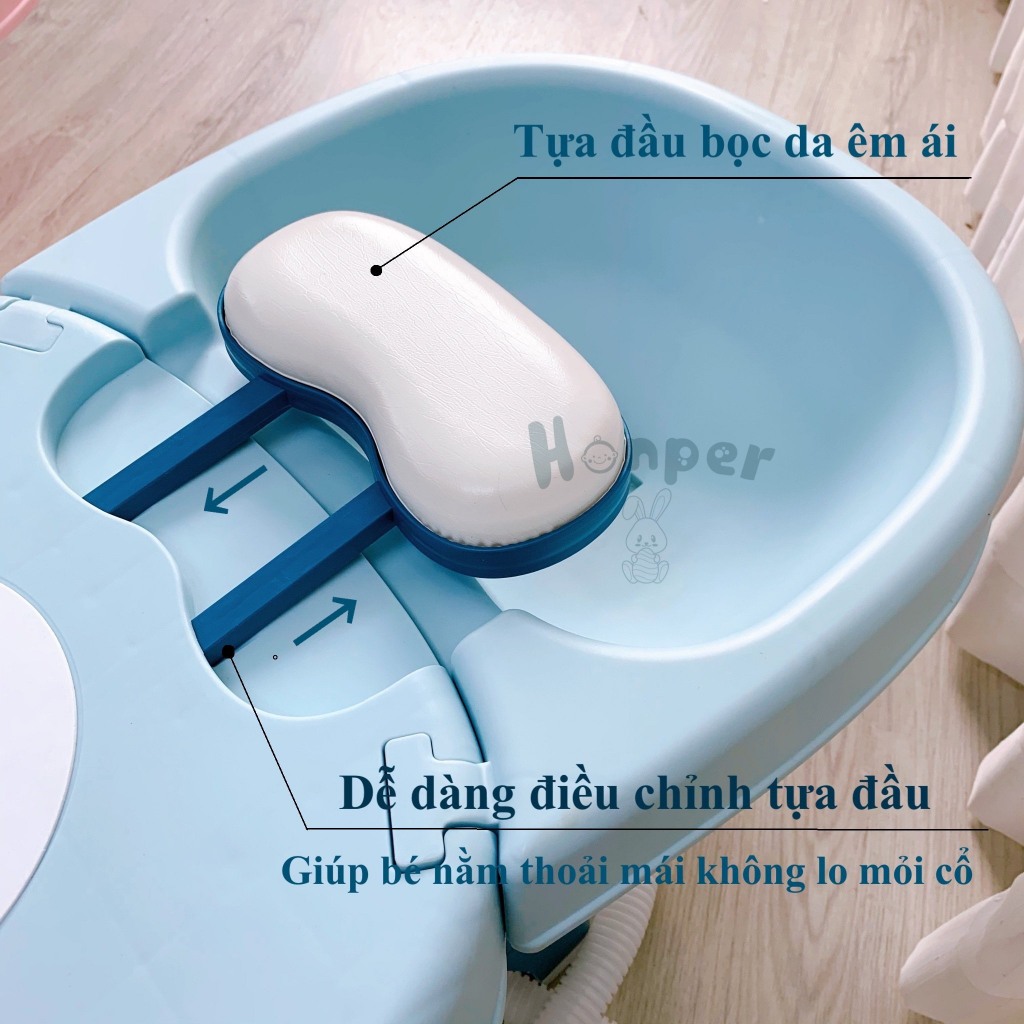 Ghế gội đầu Honper cho Bé gấp gọn, chịu tải siêu lớn , tay vịn chắc chắn tiện lợi, bảo hành 12 tháng