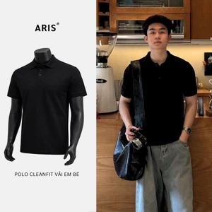 Áo polo crop Cleanfit ARIS.STU cotton 4 chiều mềm mịn thoáng mát unisex basic PL01 [Deal mở bán]