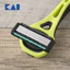 Dao cạo râu Kai Xfit 5 blade cao cấp Nhật màu xanh lá có 4 đầu thay và nắp nhựa bảo vệ (hộp dài)