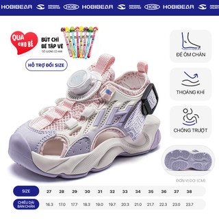 Sandal trẻ em HOBIBEAR khóa xoay AU8178, giày sandal thời trang chính hãng dành cho bé