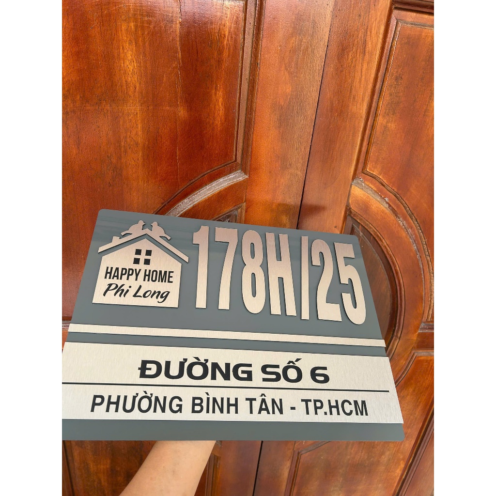 BẢNG SỐ NHÀ MÀU GHI XÁM - THIẾT KẾ CÁCH ĐIỆU