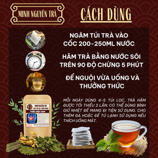 Trà Túi Lọc Thải Độc Gan - Minh Nguyên - Mát Gan, Hạ Mỡ Máu, Men Gan, bảo vệ phục hồi chức năng gan - Túi 50 lọc