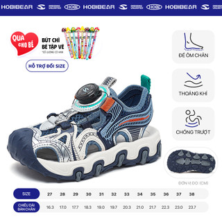 Sandal đi học đi chơi bé trai HOBIBEAR E1208 có đế EVA cao 3cm siêu nhẹ mềm mại chống trơn trượt