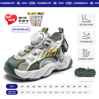 Dép quai hậu Hobibear AU8178 cho bé 6 đến 12 tuổi, sandal đi học đi chơi chính hãng
