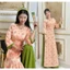 Áo dài tằm hoa đính cúc cổ tròn pastel dáng ôm tà dài cách tân Áo tân thời mặc lễ tết chụp ảnh đi chùa T1618G