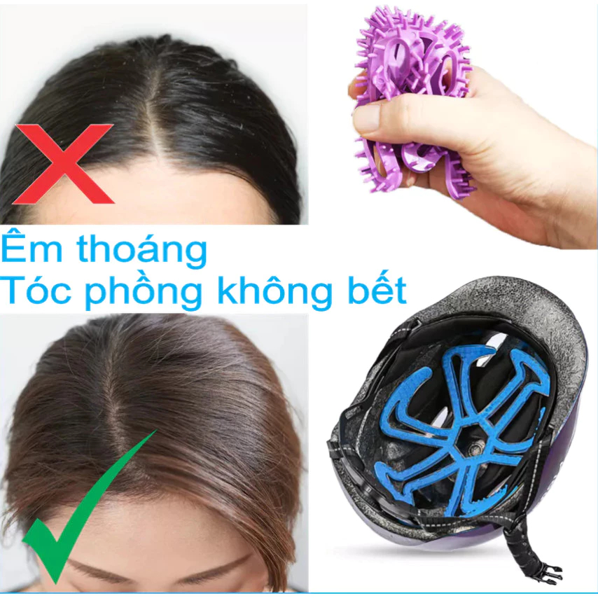 UTUONY Lớp lót mũ bảo hiểm đa chức năng: ngăn tóc bị bẹp, bảo vệ tóc, thoáng khí và cách nhiệt.