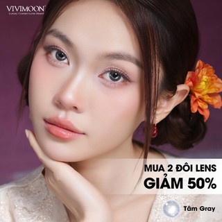 [MUA 2 ĐÔI LENS GIẢM 50%] VIVIMOON lens 6 tháng cho mắt thở chất liệu Silicone Hydrogel [Giá 1 chiếc - 1 bên mắt]