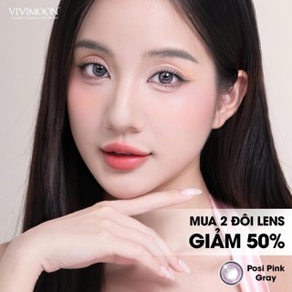 [MUA 2 ĐÔI LENS GIẢM 50%] VIVIMOON lens 6 tháng cho mắt thở chất liệu Silicone Hydrogel [Giá 1 chiếc - 1 bên mắt]