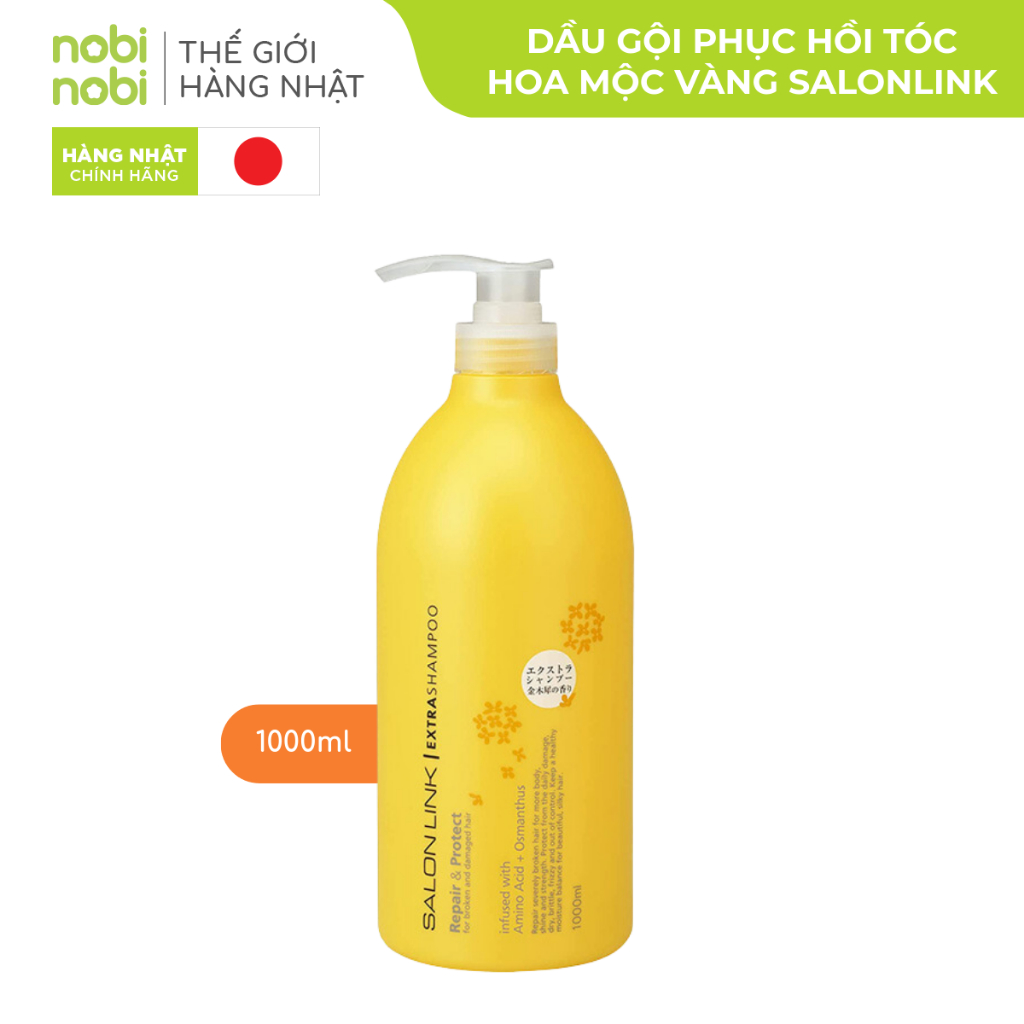 Dầu gội xả Kumano Salon Link hoa mộc vàng 1000ml