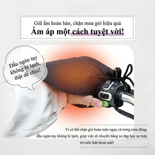 Bao Tay Lái Xe Máy 1 Cặp | Chống Nắng Chống Mưa | Cản Gió Giữ Ấm Phản Quang An Toàn Quanh Năm