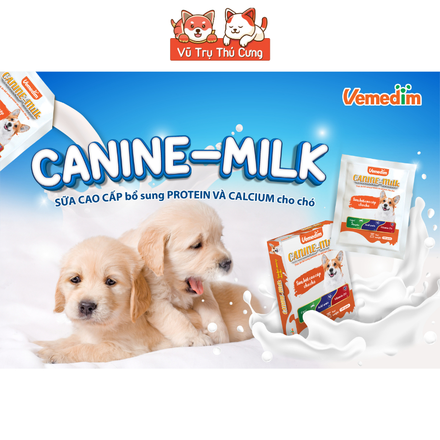 Sữa Cho Chó Mèo Canine Và Feline Của Vemedim Gói 100g, Bổ Sung Dinh Dưỡng Toàn Diện
