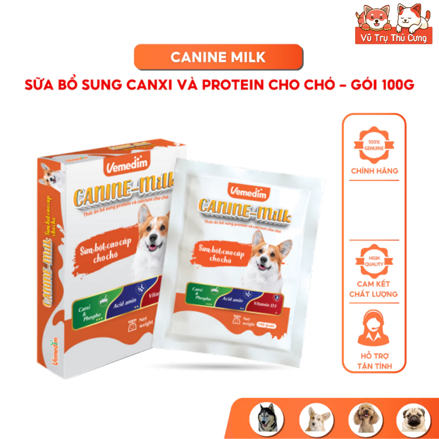 Sữa Canine Milk Cho Chó Gói 100g Cung Cấp Dinh Dưỡng Cho Chó