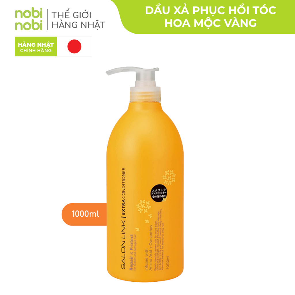 Dầu gội xả Kumano Salon Link hoa mộc vàng 1000ml